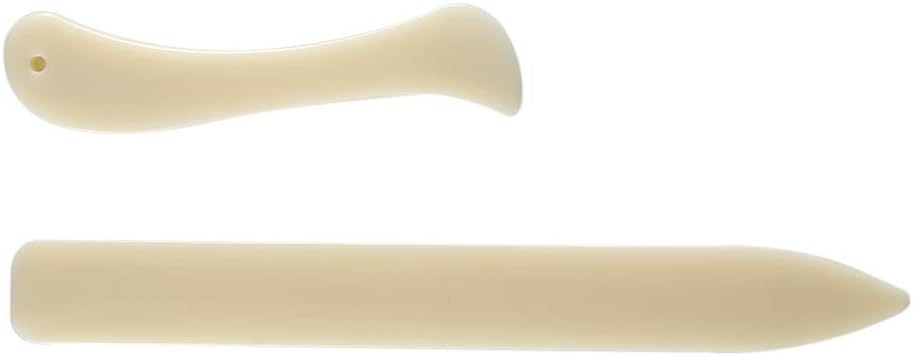 Vvciic Letter Opener Imitation Bone Folder for Scrapbooking Paper Crafts Leather Scoring Folding Sewing Tool 2 pcs
