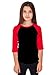 Hat and Beyond Kids Raglan Jersey Child Toddler Youth Uniforms 3/4 Sleeves T Shirts (Large (8-9 Years), (Kid) 5bh03_Black/Red)