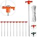 ABCCANOPY Tent Stake Pegs Garden Stakes, 10pcs Galvanized Non-Rust 10'' Pop up Pergolas Canopy Accessories Gazebo Accessories Peg Stakes Green Stopper Bonus 4pcs 10ft Ropes & 1 PVC top (Orange) primary