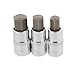 ABN 3 Piece 1/2in Drive Metric Hex Bit Socket Set, 12, 14, and 17 millimeters