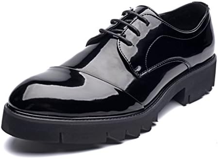 NXY Fashion Mens Leather Safety Shoes Black Lace Up Formal Dress Shoes