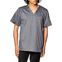 Dickies Men's Generation Flex Utility Scrubs V-Neck Shirt, Pewter, Medium