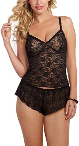 Innerribbons Women's Lace Bra Panty Set with Boyshort Brief Non-Padded Non-Wired & Without Hooks (Free Size 32"-36" inches)