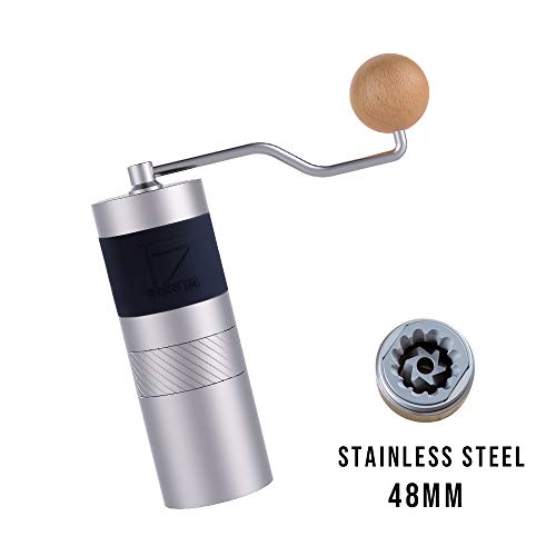 1Zpresso JX Manual Coffee Grinder Light Gray Capacity 35g with Assembly Stainless Steel Conical Burr