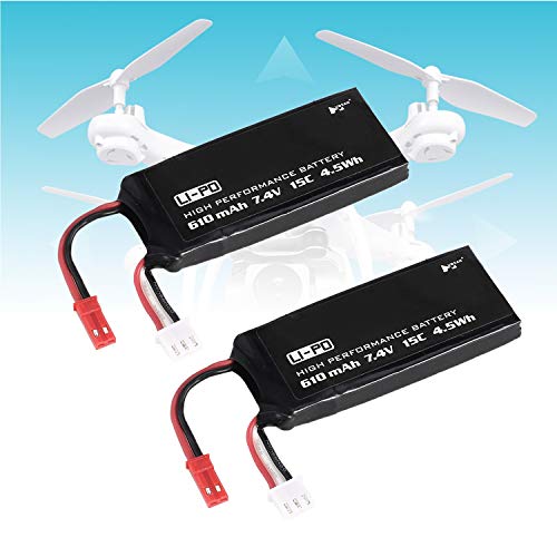 ToGames 2PCS 7.4V 610mAh 15C Li-po Battery for Hubsan H502S H502E RC Drone Quadcopter Aircraft UAV Spare Part Accessories Model - Thumbnail 2