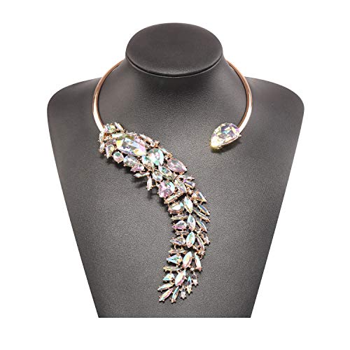 Holylove Crystal Costume Statement Necklace for Women Novelty Fashion Jewelry 1 pc with Gift Box- HLN0008 Crystal