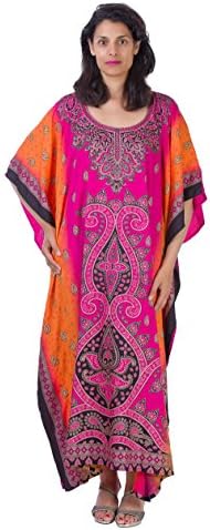 Sante Classics Women's Poly Microfiber Caftan Shani One Size Fuchsia