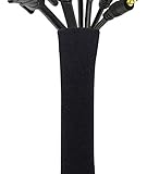 Cable Management Sleeve, JOTO Cord Management System for TV / Computer / Home Entertainment, 19 - 20 inch Flexible Cable Sleeve Wrap Cover Organizer, 4 Piece - Black