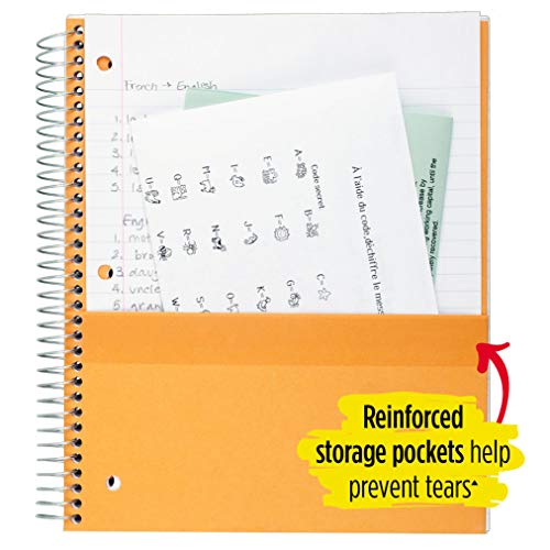 Five Star Spiral Notebook, 1 Subject, Wide Ruled Paper, 100 Sheets, 10