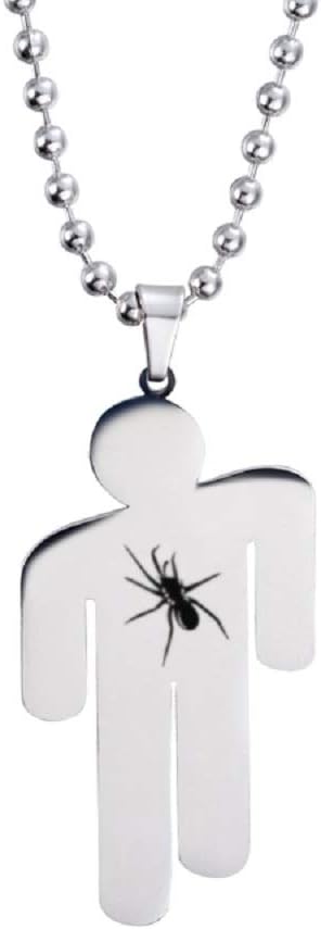 Stainless Steel Pendant Necklace Round Strand Chain Square Pendant Necklace Fans Gifts