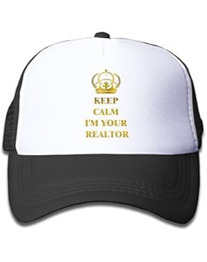 Keep Calm I'm Your Realtor Baby Boys AdjustableTrucker Visor Cap Cute Hat