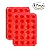 Silicone Mini Muffin & Cupcake Baking Pan, Non Stick 24 Cup Silicone Molds (Set of 2)