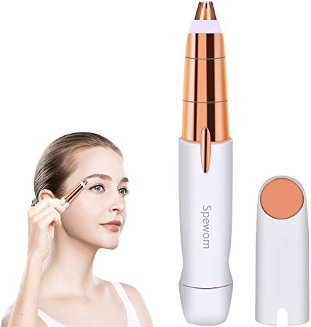 Spewom Painless Eyebrow Hair Remover for Women Best Eyebrow Trimmer, Protable Brows Hair Remover for Good Finishing and Well Touch (White)