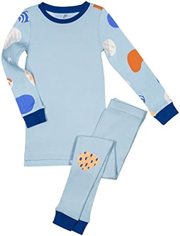 Papallou Abstract Print, 100% Soft Cotton, 2 Piece Pajama Set (Size 18m-12T).