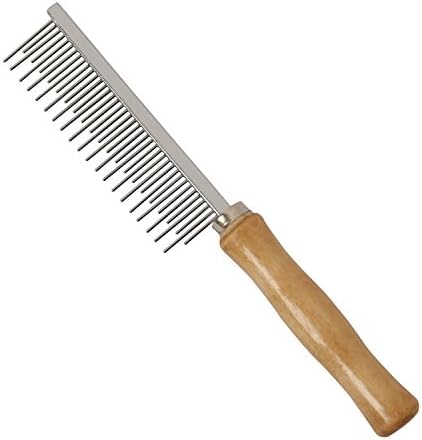 BeeSpring Wooden Handle Cat Comb Grooming Hair Deshedding Washing Long-Short Teeth Brush for Pets