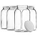 Paksh Novelty 1-Gallon Glass Jar Wide Mouth with Airtight Metal Lid - USDA Approved BPA-Free Dishwasher Safe Mason Jar for Fermenting, Kombucha, Kefir, Storing and Canning Uses, Clear.
