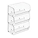 mDesign Small Plastic Stackable Office Storage Organizer with Open Front - Perfect Drawer and Desk Bin - Pen, Marker, Pencil, Paper, and Stationary Holder - 7