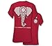 Southern Couture Classic Collection Alabama Crimson Tide Elephant Short Sleeve Womens Classic Fit T-Shirt; Cardinal Red, X-Large