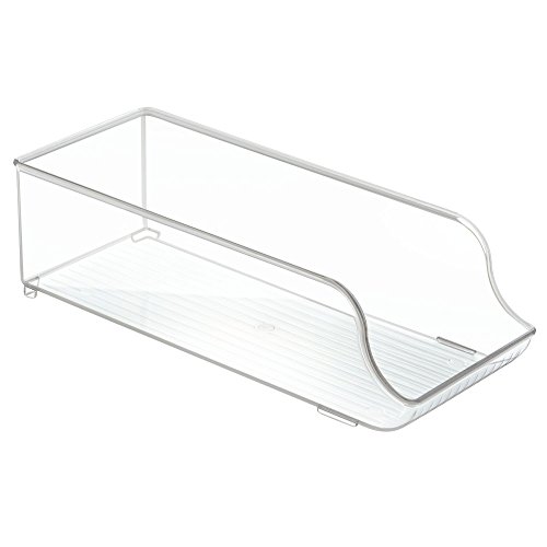 mDesign Refrigerator Soda Can Holder Organizer - Pack of 2, Clear