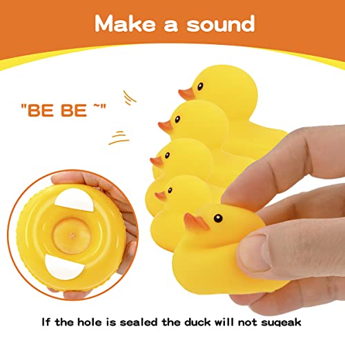 Ducks for Cars Rubber Duck for Dashboard of Car, Yellow Squeak Ducky