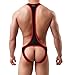 YUFEIDA Men's Jockstrap Leotard Underwear Jumpsuits Wrestling Singlet Bodysuit(Black L)