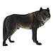 Homyl Realistic PVC Wildlife/Zoo Animal Model Figurine Action Figures Playset Kids Educational Toy Collectibles –Black Wolf