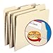 Smead Fastener File Folder, 1 Fastener, Reinforced 1/3-Cut Tab, Letter Size, Manila, 50 per Box (14534)