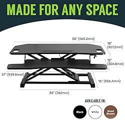 TechOrbits Height Adjustable Desk-37 Riser-Desktop