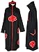 Yanhusu Akatsuki Cosplay Uchiha Robe Cloak Headband Throwing Stars Unisex Halloween Costume(L)