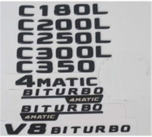 Black Letters CLS63 CLS63s V8 BITURBO 4MATIC+ Fender Trunk Tailgate Emblem Emblems Badges C218 X218 Coupe (4MATIC)