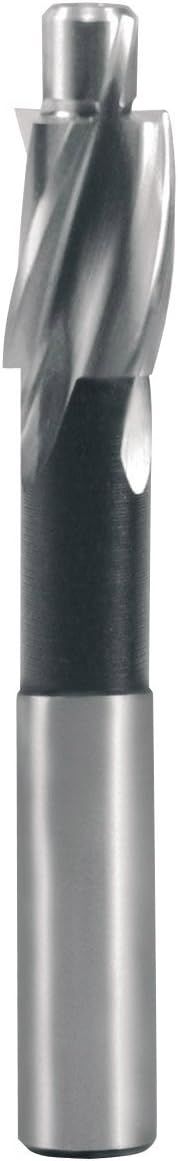 RUKO HSS Flat Counter Sinker with Fixed Guide for Thread Core Hole, DIN 373, Bright Finish, 10.0 mm Diameter, 80.0 mm Length, R102417