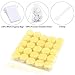 SumDirect 50Pcs 10Gram Empty Clear Plastic Cosmetic Containers Sample Packing Bottles,Portable Travel Bottle Pot Jars for Cream,Lotion,Eye Shadow +25Pcs White Sheer Organza Gift Bags (Yellow Lid)