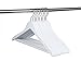 Amber Home 20 Pack Wooden Hangers with Non Slip Pant Bar - White Wood Coat Hangers for Shirts, Jackets, Dress