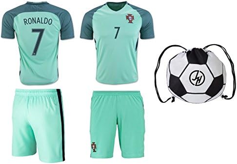 Portugal Ronaldo #7 Soccer Jersey Shorts Kit Kids Youth Sizes YL YM YS