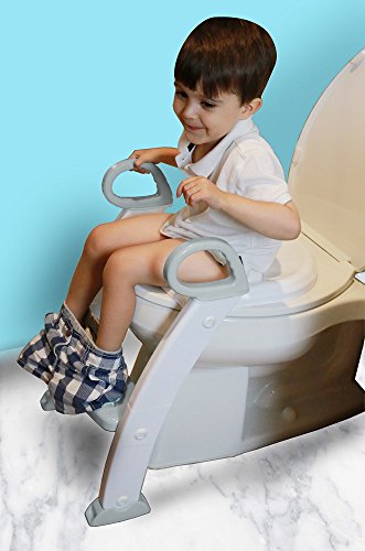 2 Spuddies+Potty+Ladder+White+Gray