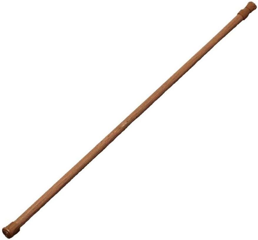 SoundsBeauty Telescopic Tension Extendable Curtain Window Shower Hanger Closet Hanging Rod - Wood Color 60-110cm