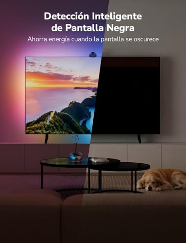 Lepro STV1 AI LED Strip TV Backlight with Camera, 3.6 m for TVs 55-65 Inches, Sync Screen and Music, Function with Alexa/Google Home, RGB+IC Backlight for Gaming, Movies, Adapter