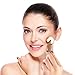 Anti Aging Face Massager Wand - Gold Sonic Beauty Vibrating Massage Tool - Anti-Aging Therapy Roller & Instant Wrinkle Reducer Enhances Facial Cream Benefits - Tighten & Firm for Younger Looking Skin