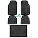 BDK BLACK 5 Piece Set Premium Heavy Duty Odorless Mats for Fiat 500 Hatch Abarth