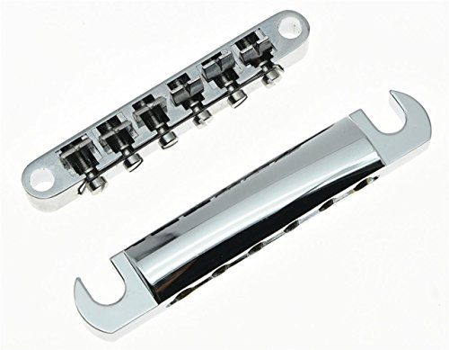KAISH Chrome Electric Guitar Tune-o-matic Bridge and Tailpiece for Epiphone LP Les Paul