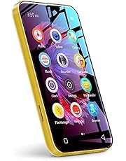 WiFi Mp3 Player with Bluetooth, TIMMKOO 4.0" Full Touch Screen Mp3 Mp4 Player with WiFi Transfer, Portable HiFi Sound Walkman Digital Music Player with FM Radio,Recorder, Ebook,Clock, Browser (Yellow)