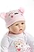 SanyDoll Reborn Doll Baby Newborn Doll 22inch 55cm Magnetic Lifelike Cute Lovely Baby Pink Birthday Gift