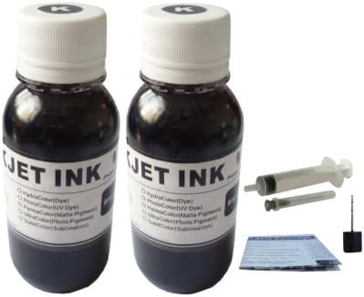 Ink Dynasty 200ML UV Resistant Black Dye Ink Refill Kit for Refillable cartridge Canon PG-210 PG-240XL PG-240 240XL CL-241 CIS CISS