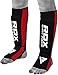 RDX Shin Guards for Kickboxing, Muay Thai, Approved by SATRA, Neoprene Instep Leg Protector Foam Pads, Protective Gear for Martial Arts, Sparring, BJJ Training and Boxing