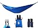 Camping Hammock - Triple Interlocked Nylon | 2 Person Hammock | 600 lbs Large Capacity | for Backpacking, Outdoor, Hiking, Travel, Garden - With Tree Straps, Ropes, Carabiners & Storage Bag