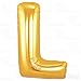 AFTERLOON® 40 Inch Giant Jumbo Helium Foil Mylar Alphabet Balloons for Graduation Anniversary Celebration Bridal Shower Wedding Birthday Party Decorations, Premium Quality, Matte Gold, Letter L
