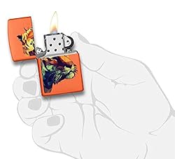 Zippo Tiger Orange Matte Pocket Lighter