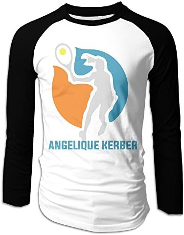 LOVEGIFTTO MEN Mens Angelique Kerber Tennis Player Long Sleeve Comfort Raglan Tee Shirt Medium