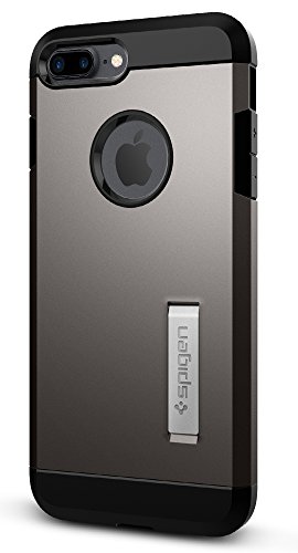 Spigen Tough Armor iPhone 7 Plus/iPhone 8 Plus Case with Extreme Heavy Duty Protection and Air Cushion Technology with Kickstand for Apple iPhone 7 Plus 2016 / iPhone 8 Plus 2017 - Gunmetal