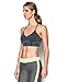 Under Armour Women's Seamless Feeder Stripe Bra, Carbon Heather/Black, Medium